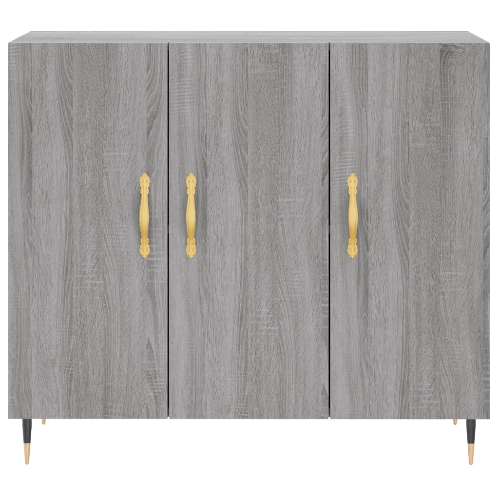 Sideboard Grau Sonoma 90x34x80 cm Holzwerkstoff
