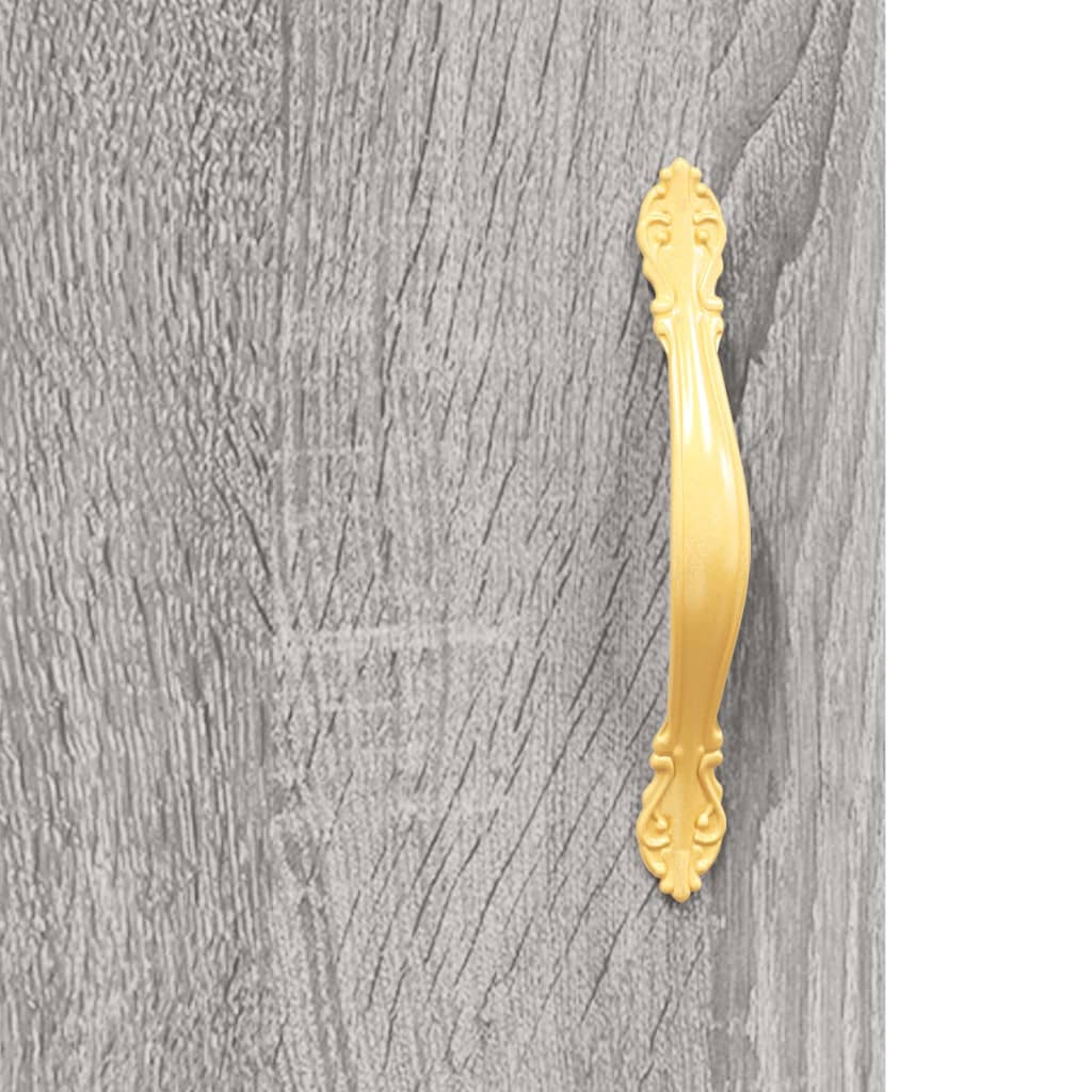 Sideboard Grau Sonoma 90x34x80 cm Holzwerkstoff