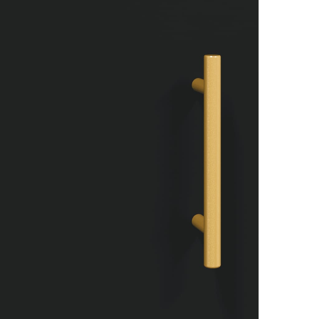 Sideboard Schwarz 90x34x80 cm Holzwerkstoff