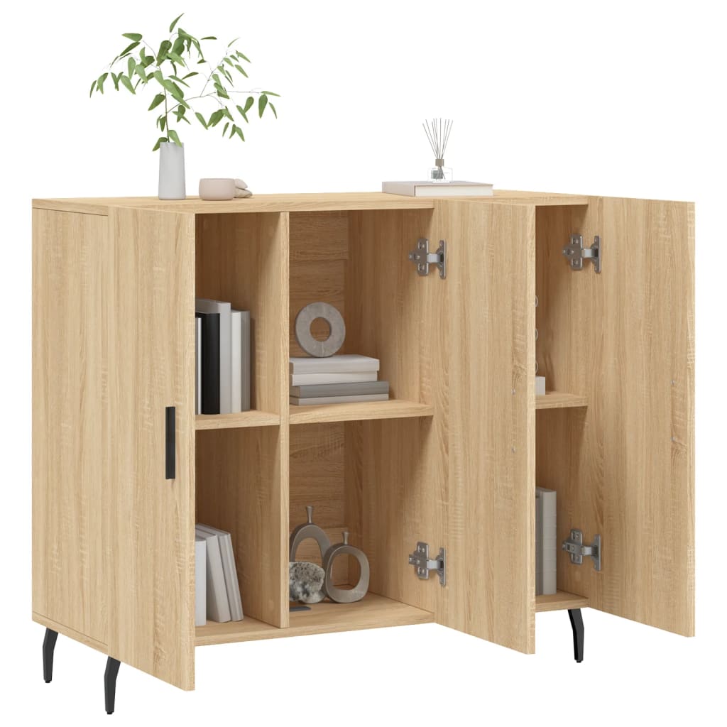 Sideboard Sonoma-Eiche 90x34x80 cm Holzwerkstoff