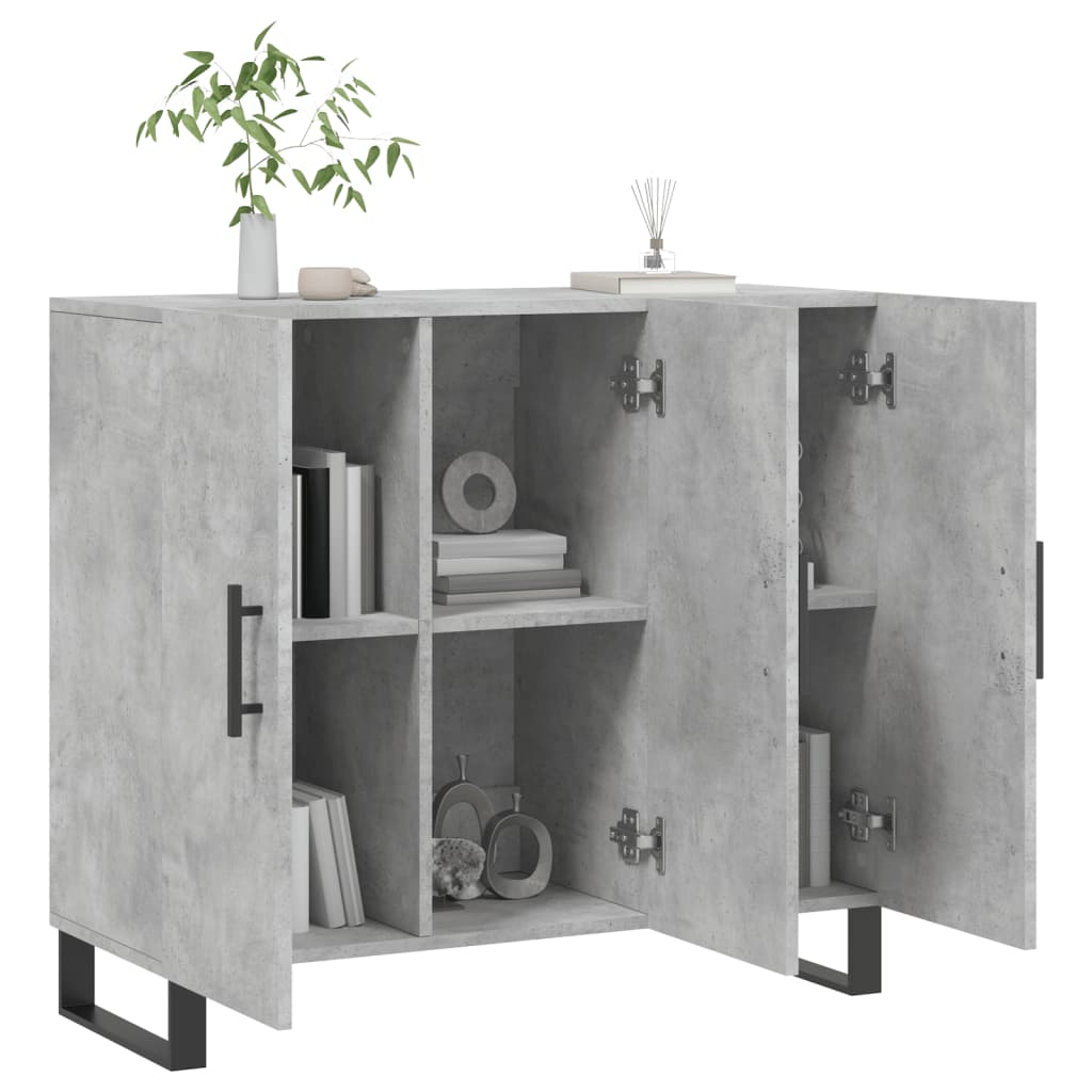 Sideboard Betongrau 90x34x80 cm Holzwerkstoff