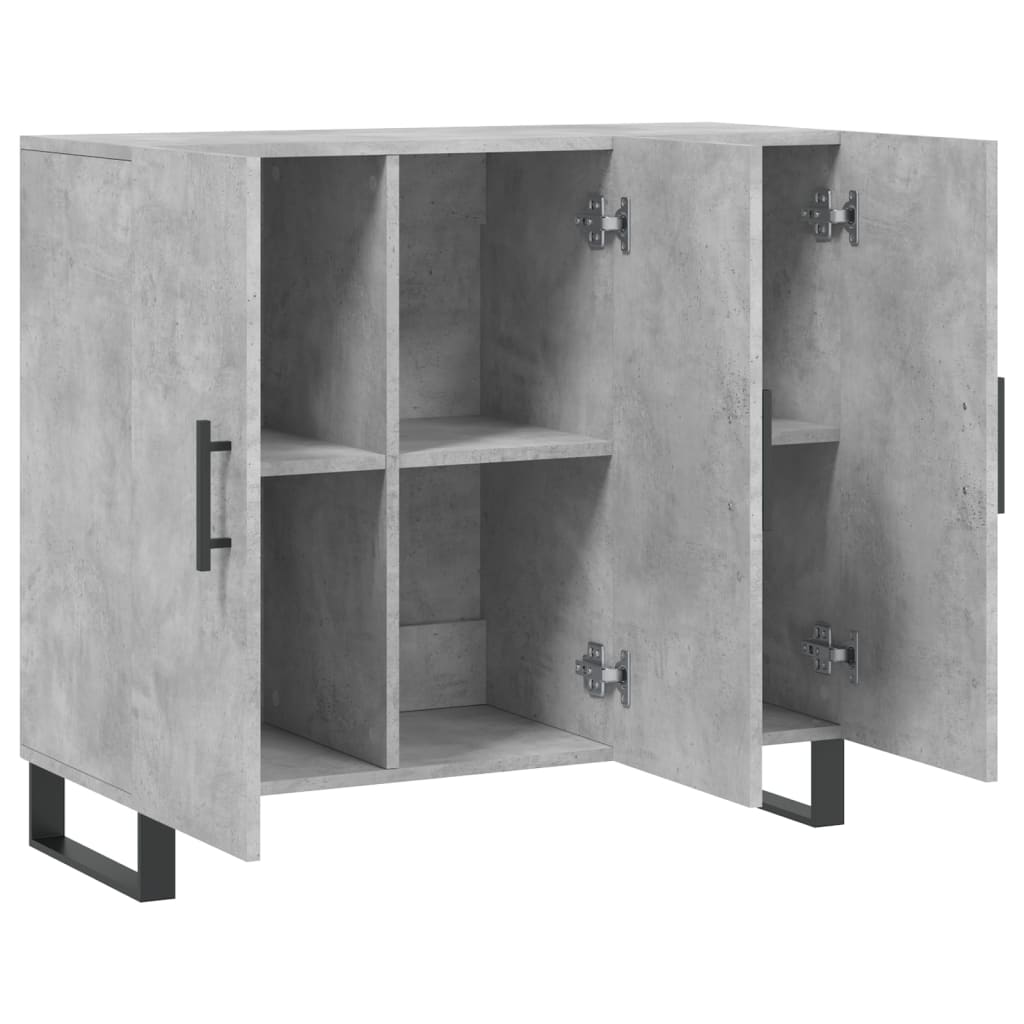 Sideboard Betongrau 90x34x80 cm Holzwerkstoff