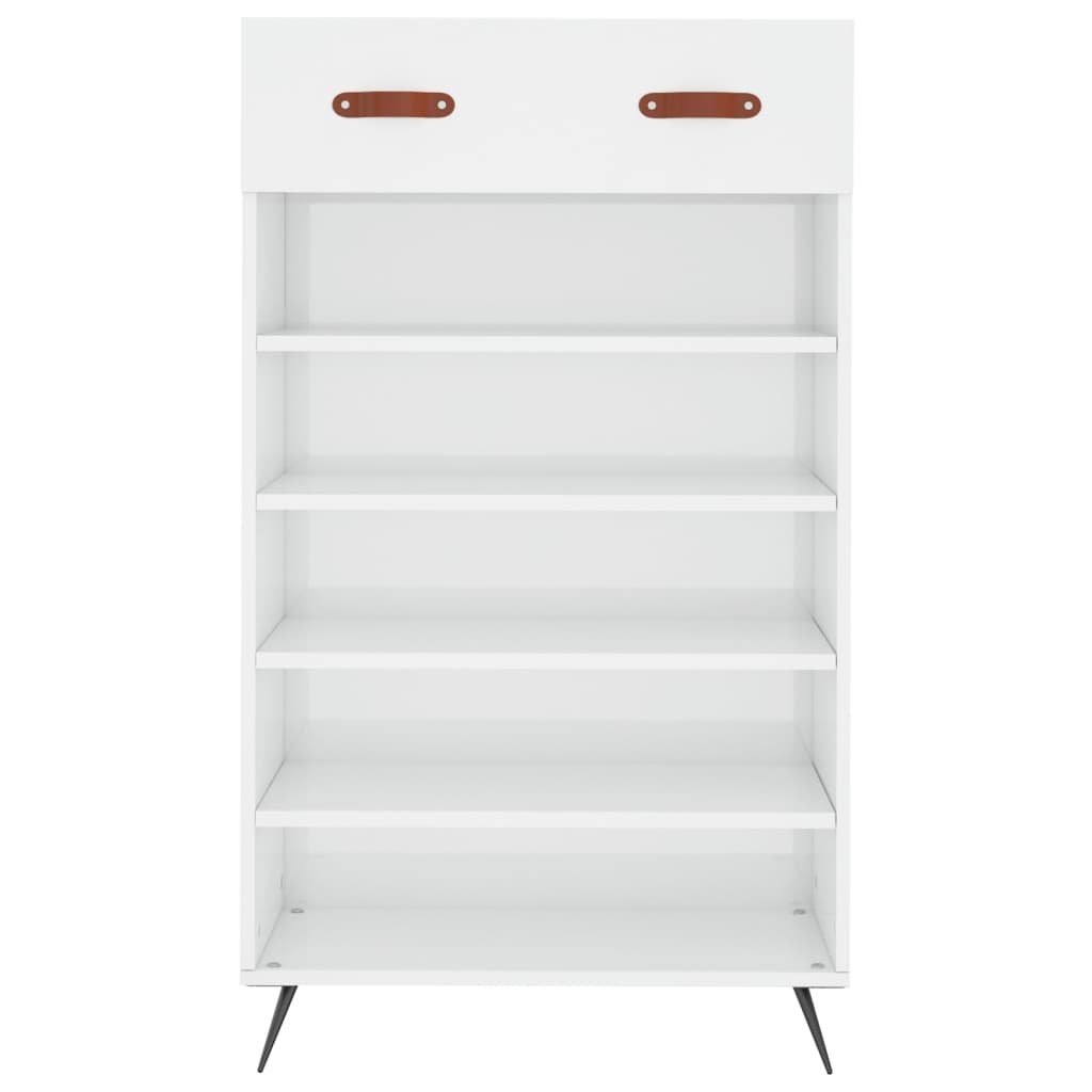 Schuhschrank Hochglanz-Weiß 60x35x105 cm Holzwerkstoff