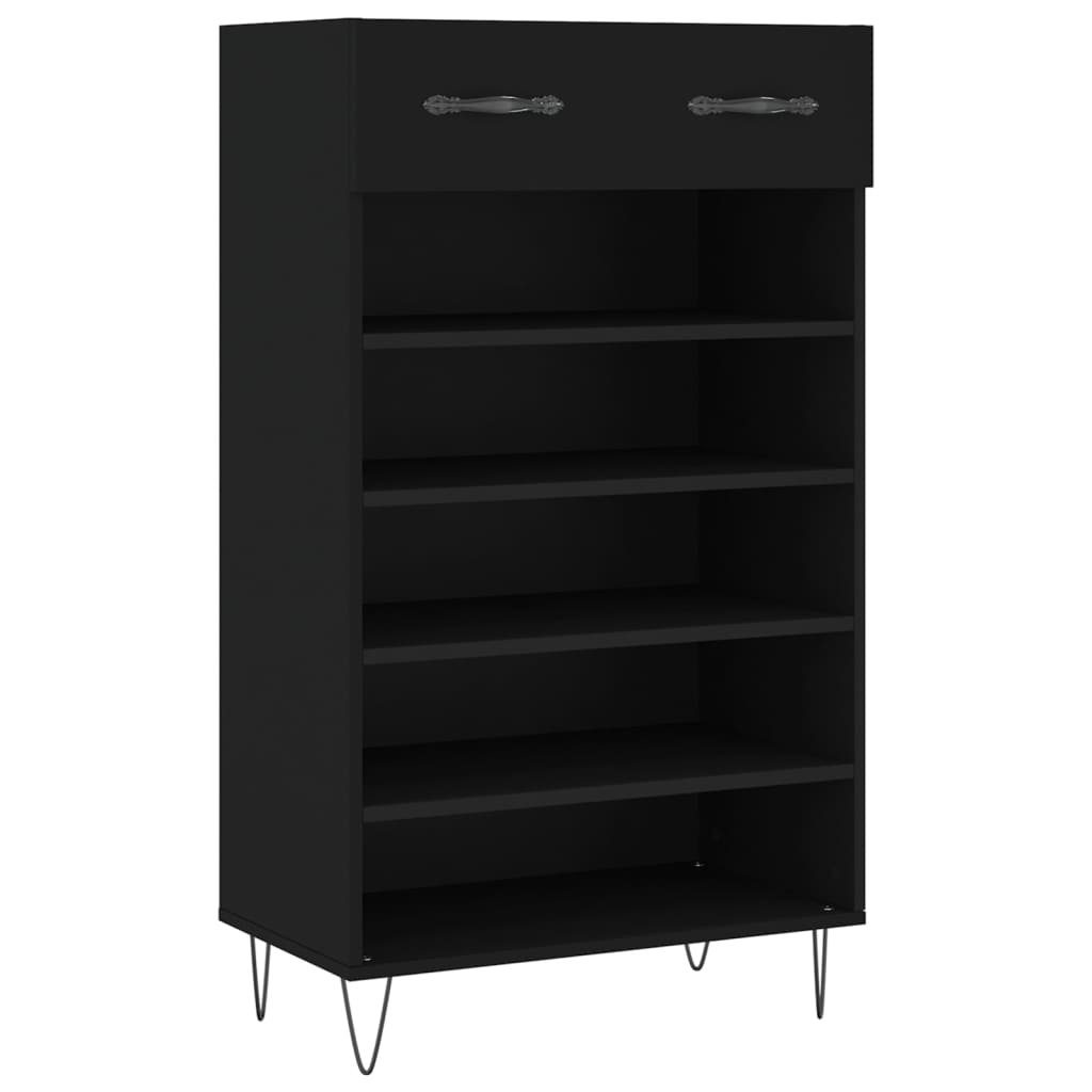 Schuhschrank Schwarz 60x35x105 cm Holzwerkstoff