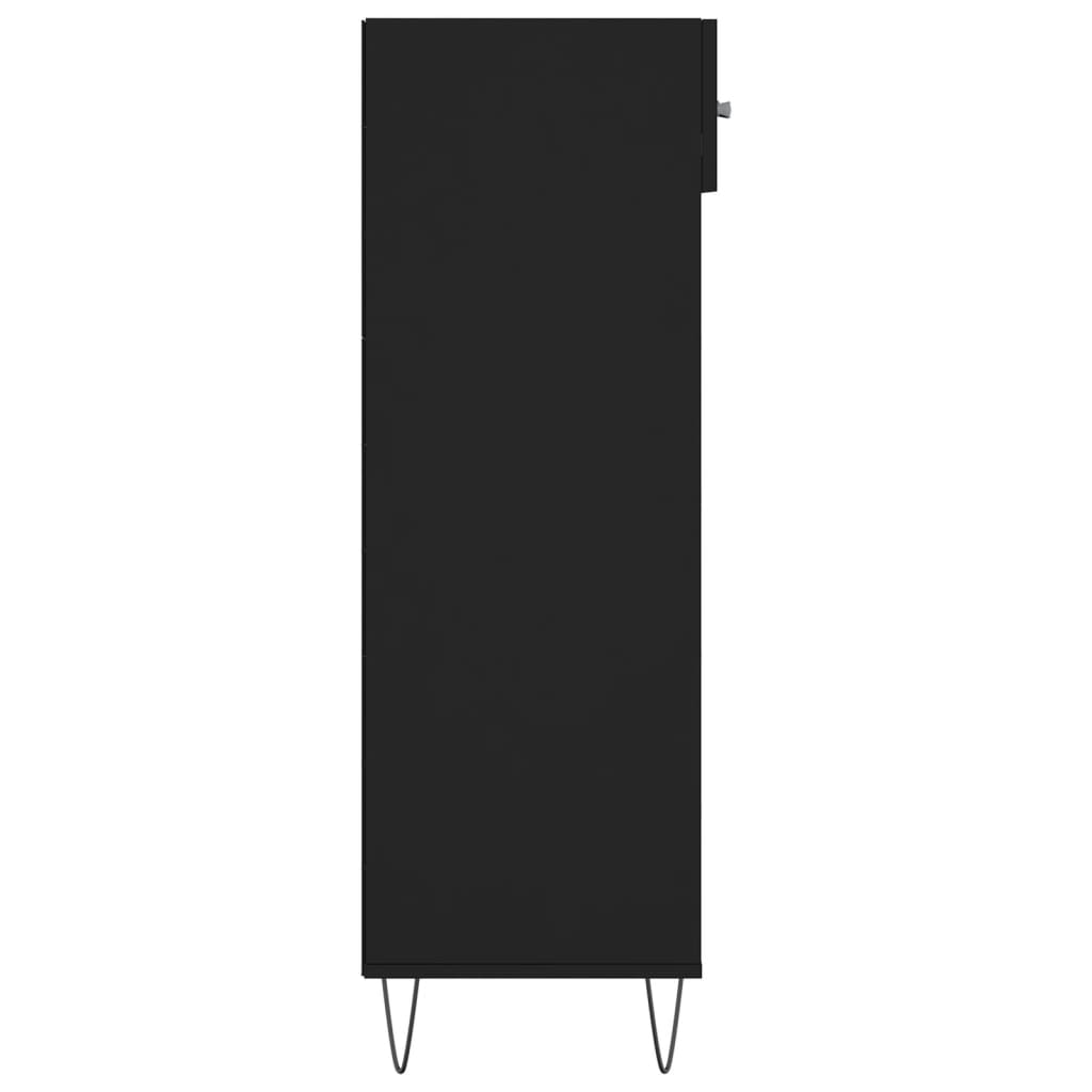 Schuhschrank Schwarz 60x35x105 cm Holzwerkstoff