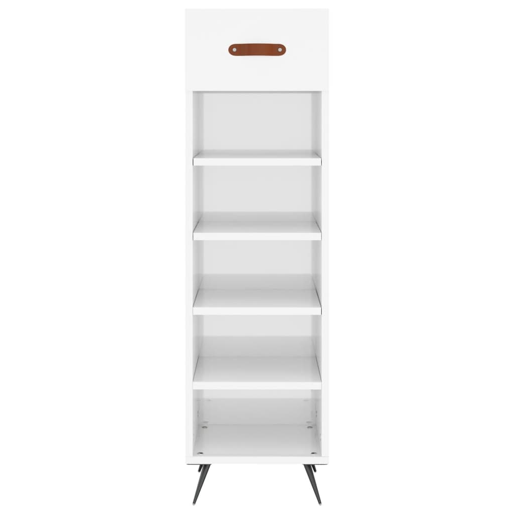 Schuhschrank Hochglanz-Weiß 30x35x105 cm Holzwerkstoff