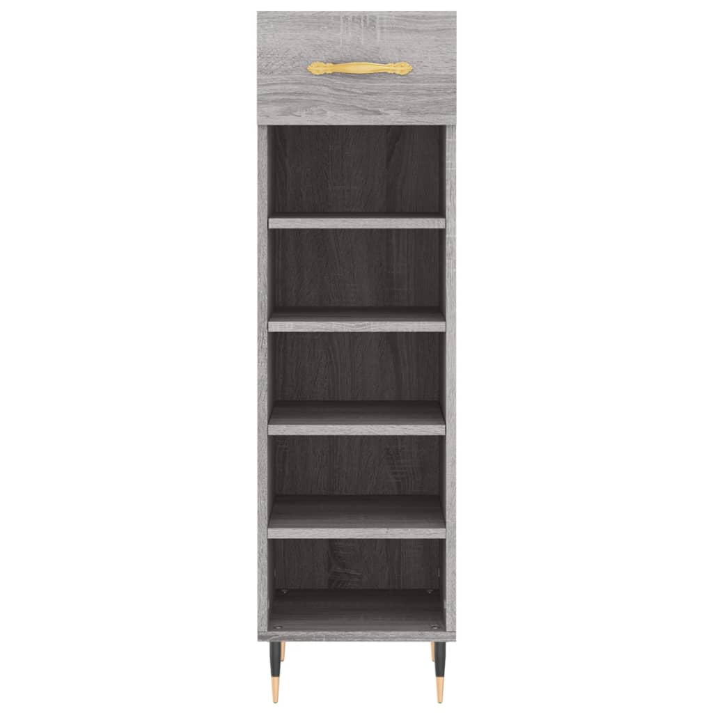 Schuhschrank Grau Sonoma 30x35x105 cm Holzwerkstoff