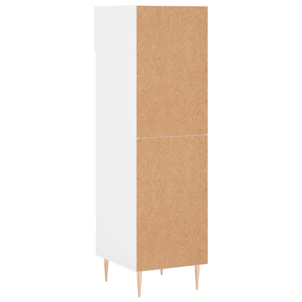 Schuhschrank Hochglanz-Weiß 30x35x105 cm Holzwerkstoff