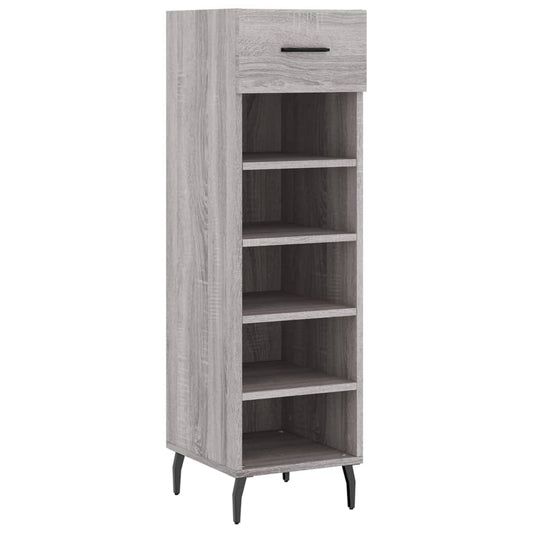 Schuhschrank Grau Sonoma 30x35x105 cm Holzwerkstoff