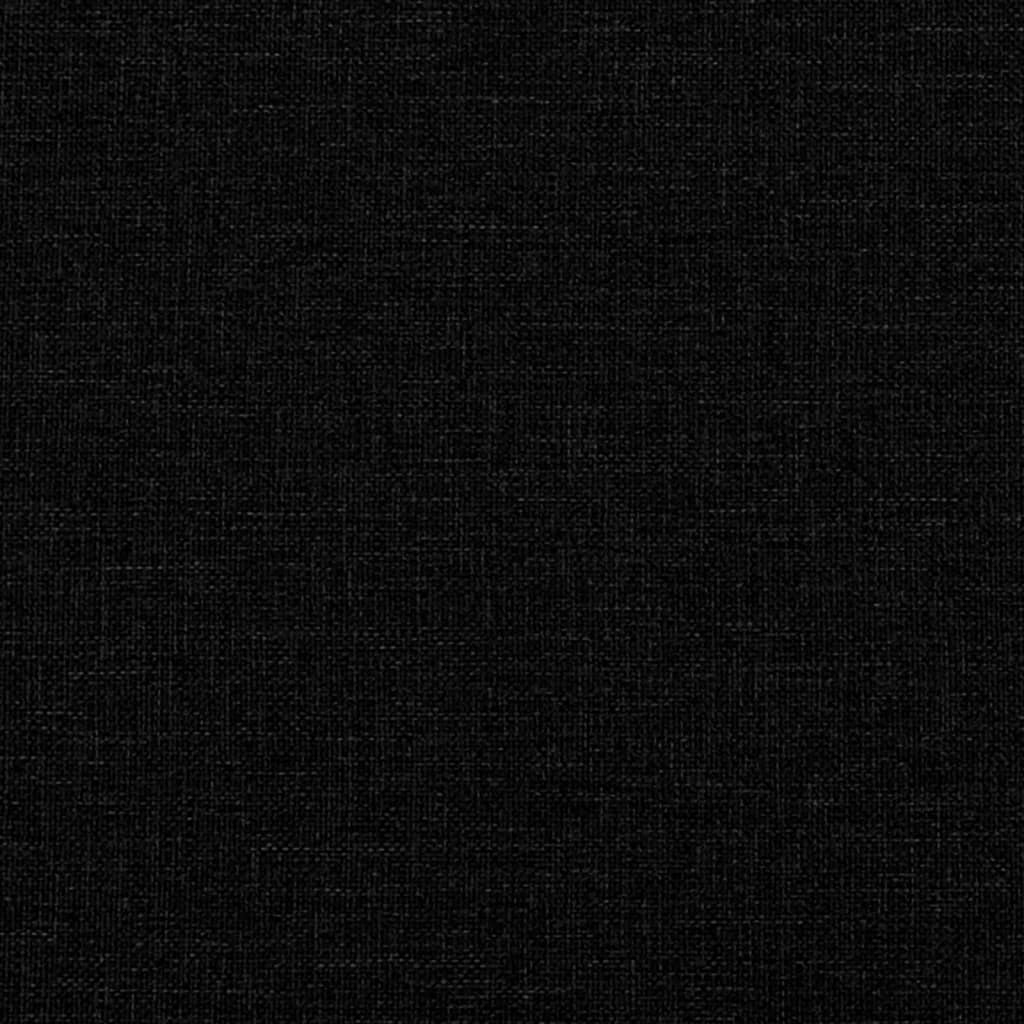 Tagesbett mit Matratze Schwarz 80x200 cm Stoff