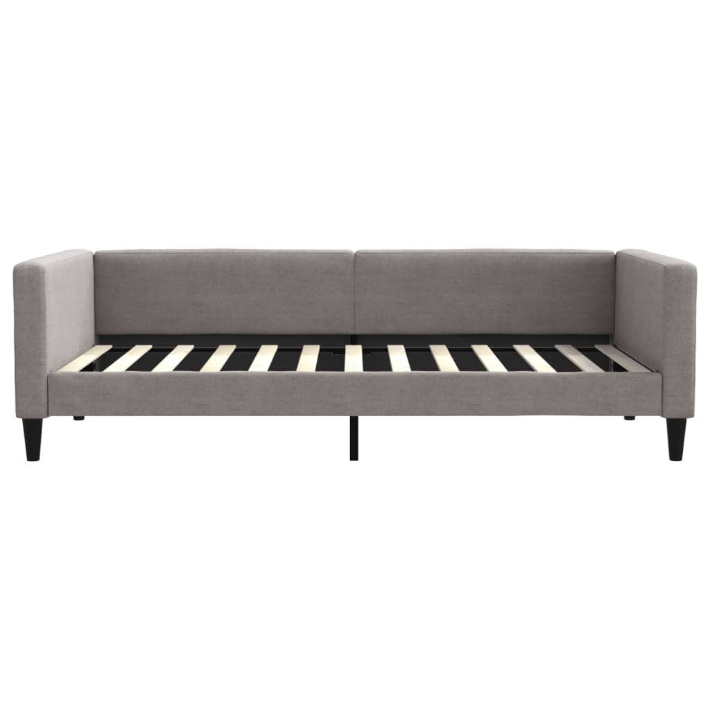 Tagesbett Ausziehbar Taupe 100x200 cm Stoff