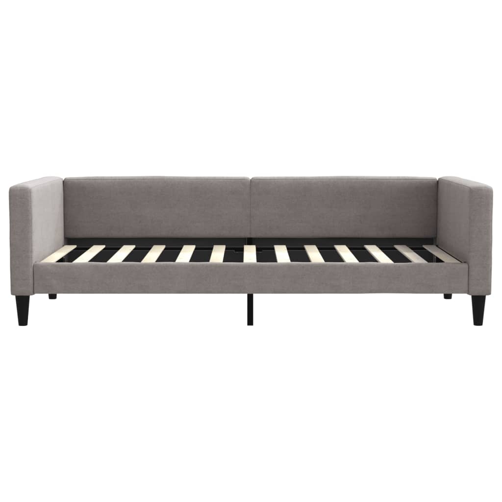 Tagesbett Ausziehbar mit Schubladen Taupe 100x200 cm Stoff