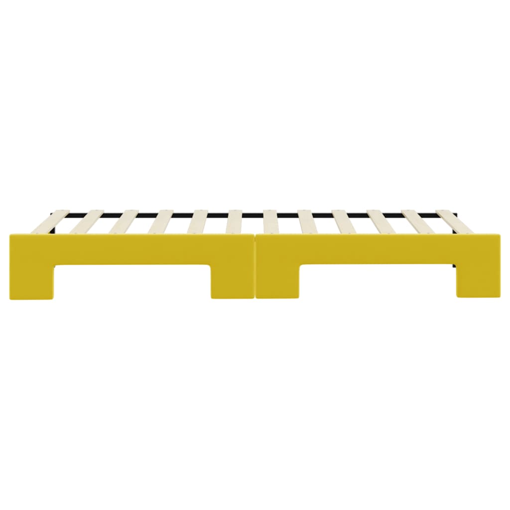 Tagesbett Ausziehbar Gelb 80x200 cm Samt
