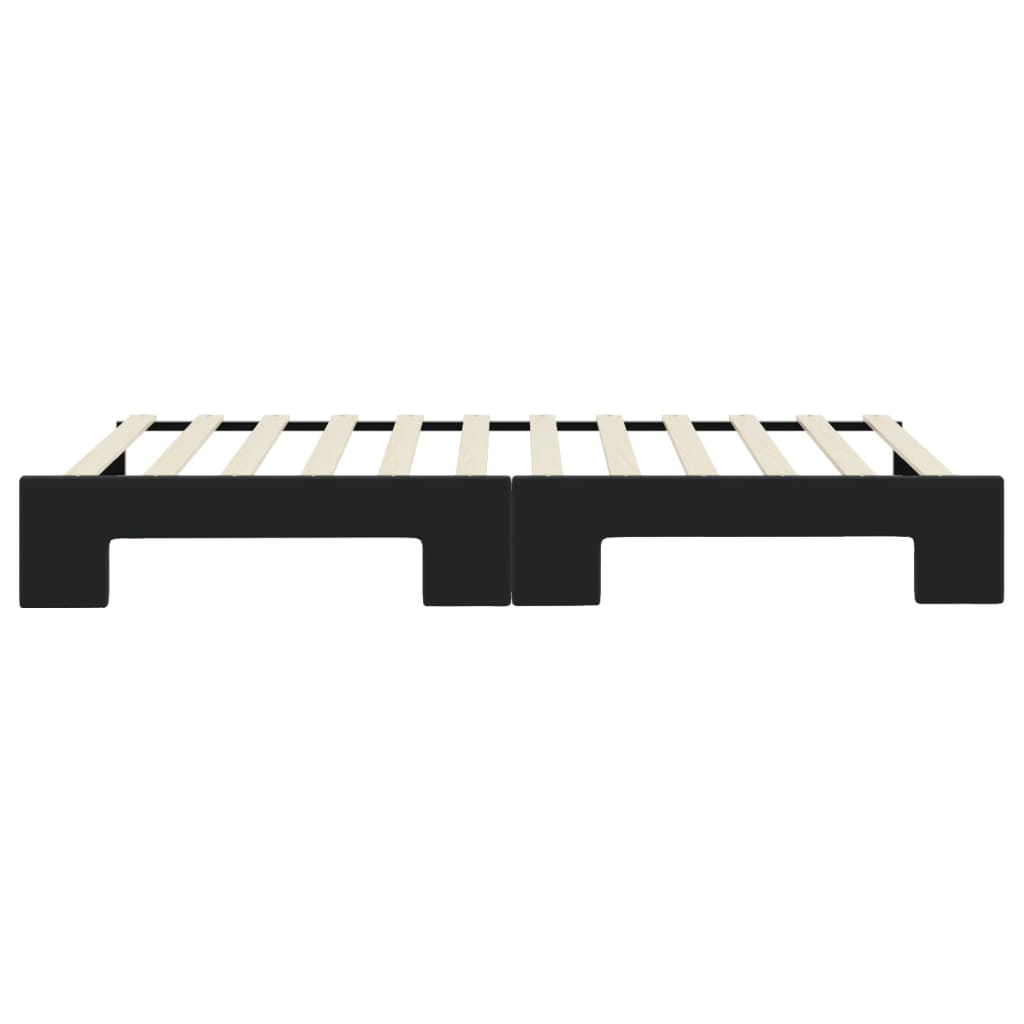 Tagesbett Ausziehbar Schwarz 100x200 cm Samt