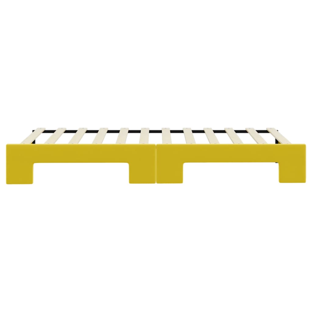 Tagesbett Ausziehbar Gelb 80x200 cm Samt