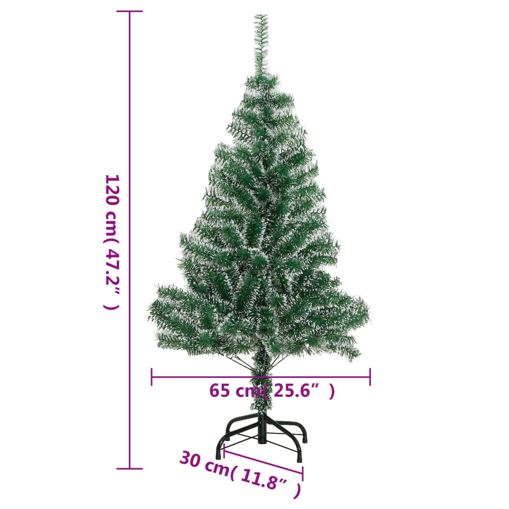 Künstlicher Weihnachtsbaum Beschneit Grün 120 cm