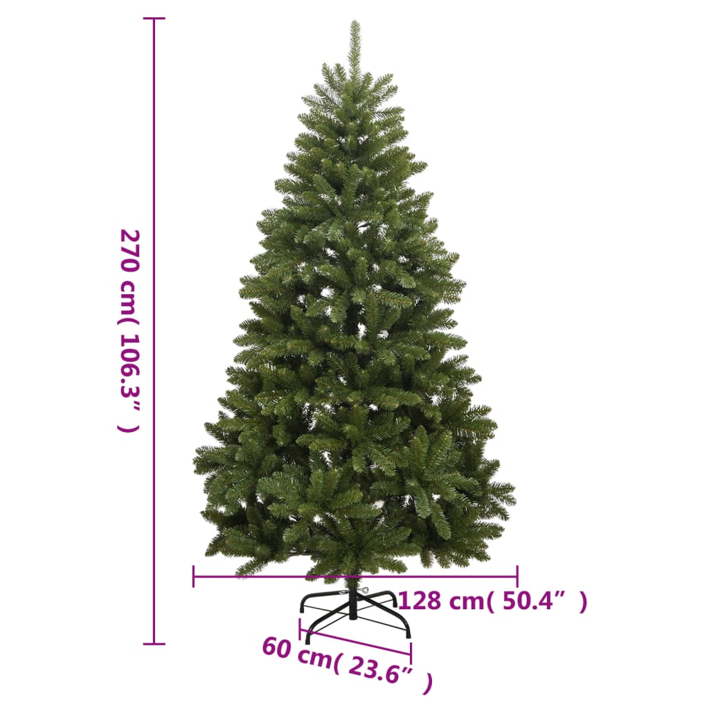 Künstlicher Weihnachtsbaum Klappbar mit Ständer Grün 270 cm