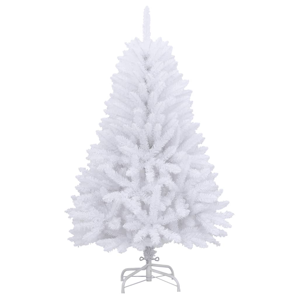 Künstlicher Weihnachtsbaum Klappbar mit Ständer Weiß 150 cm
