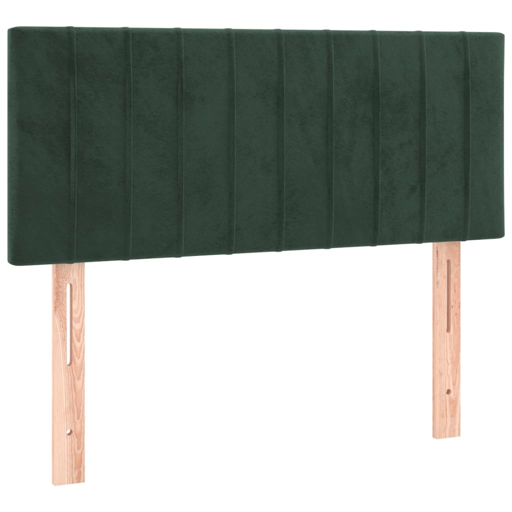 Boxspringbett mit Matratze Dunkelgrün 120x200 cm Samt