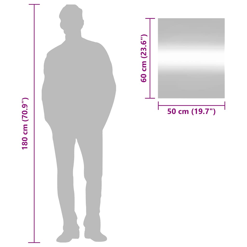 Wandspiegel 50x60 cm Glas Rechteckig