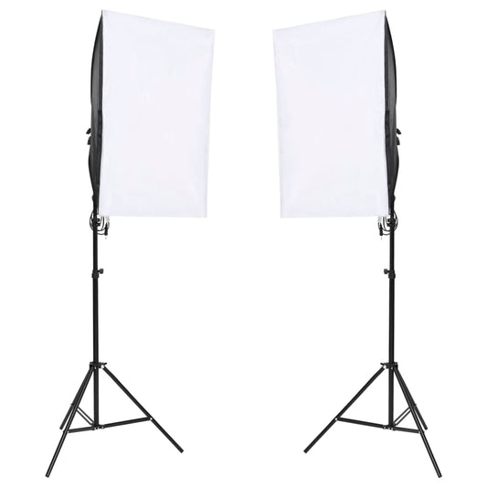Fotostudio-Set mit Leuchten, Hintergrund und Reflektor