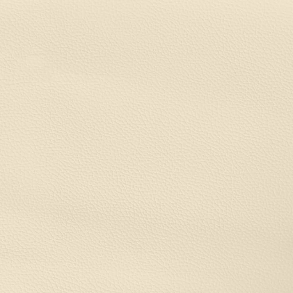 Boxspringbett mit Matratze Creme 100x200 cm Kunstleder