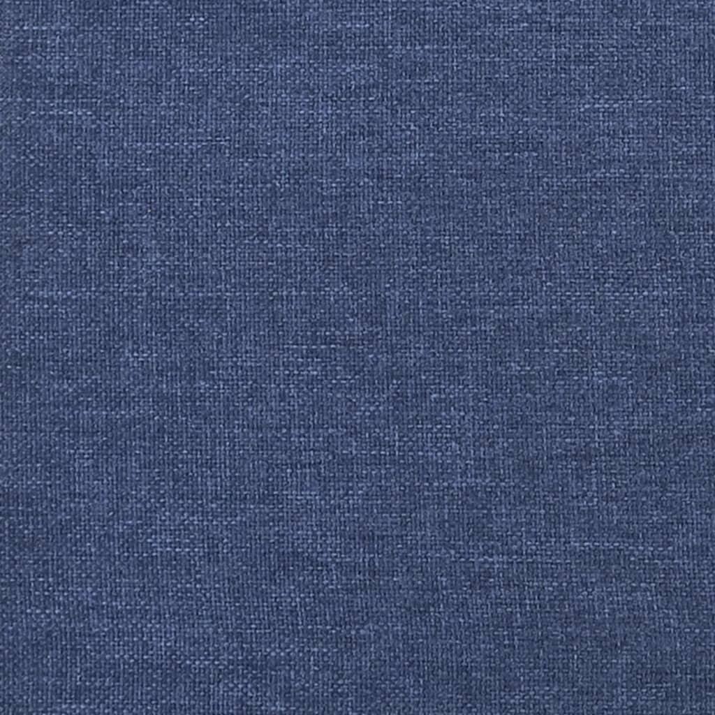 Boxspringbett mit Matratze Blau 140x190 cm Stoff