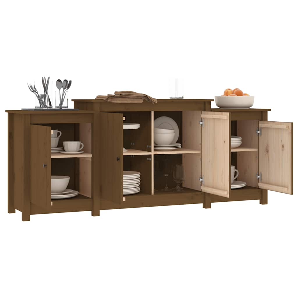 Sideboard Honigbraun 164x37x68 cm Massivholz Kiefer
