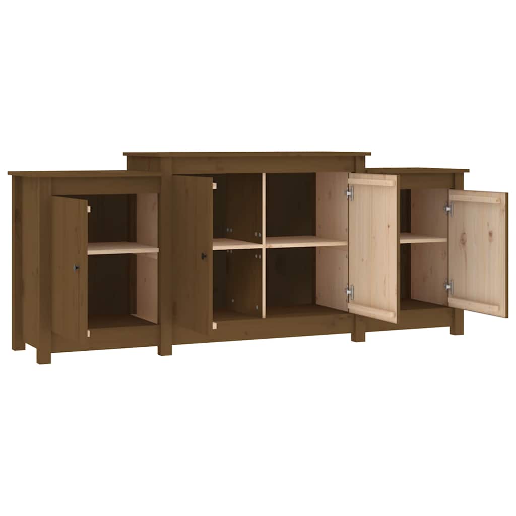 Sideboard Honigbraun 164x37x68 cm Massivholz Kiefer