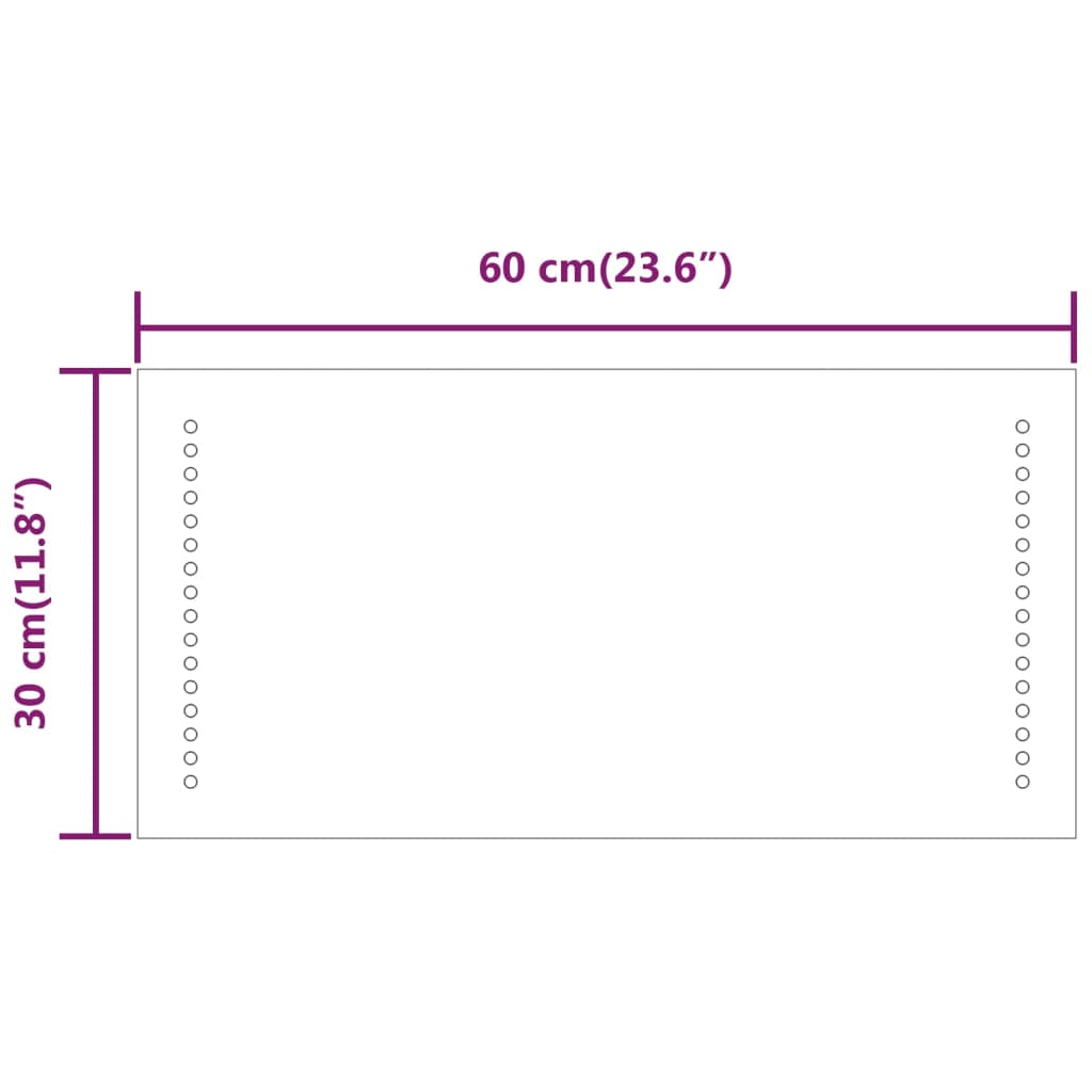 LED-Badspiegel 30x60 cm