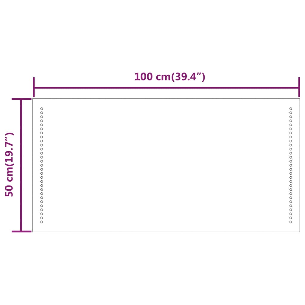 LED-Badspiegel 50x100 cm