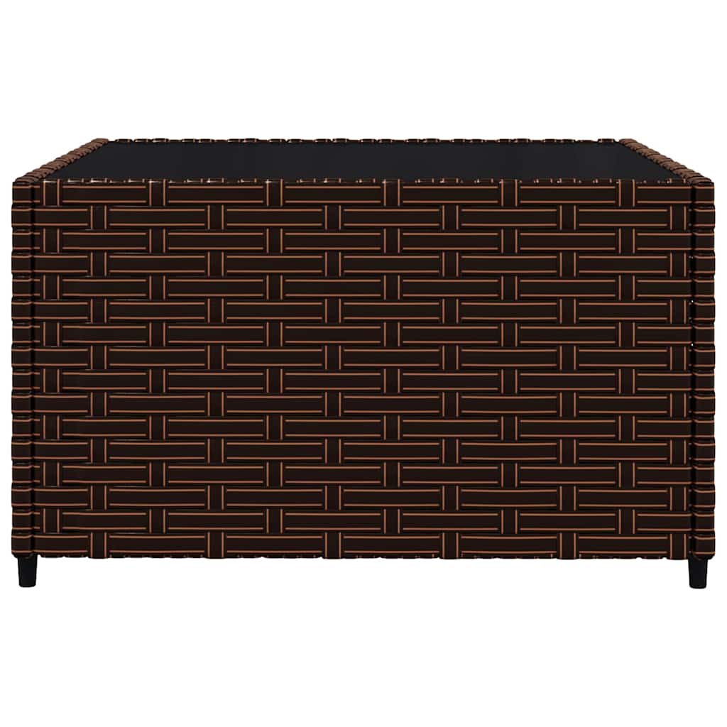 3-tlg. Garten-Lounge-Set mit Kissen Braun Poly Rattan