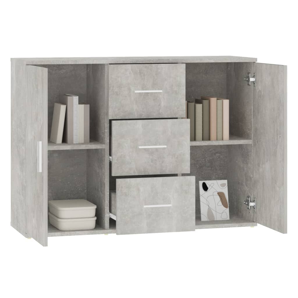 Sideboard Betongrau 91x29,5x65 cm Holzwerkstoff