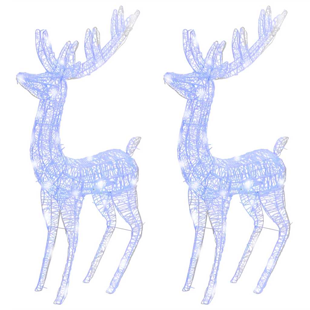 XXL Rentiere Weihnachtsdekoration Acryl 250 LED 2 Stk. 180 cm
