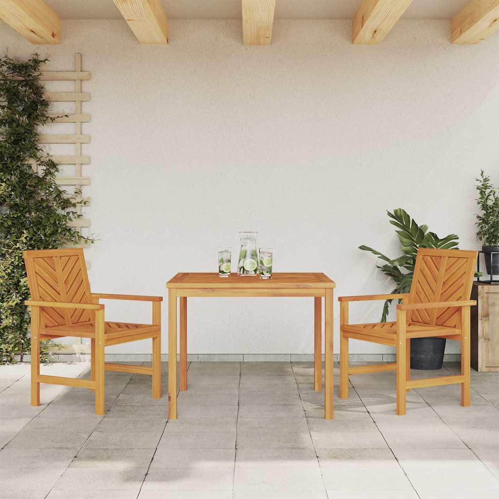 Garten Essgruppe 3 pcs Braun 90 x 90 x 74 cm Akazie Massivholz