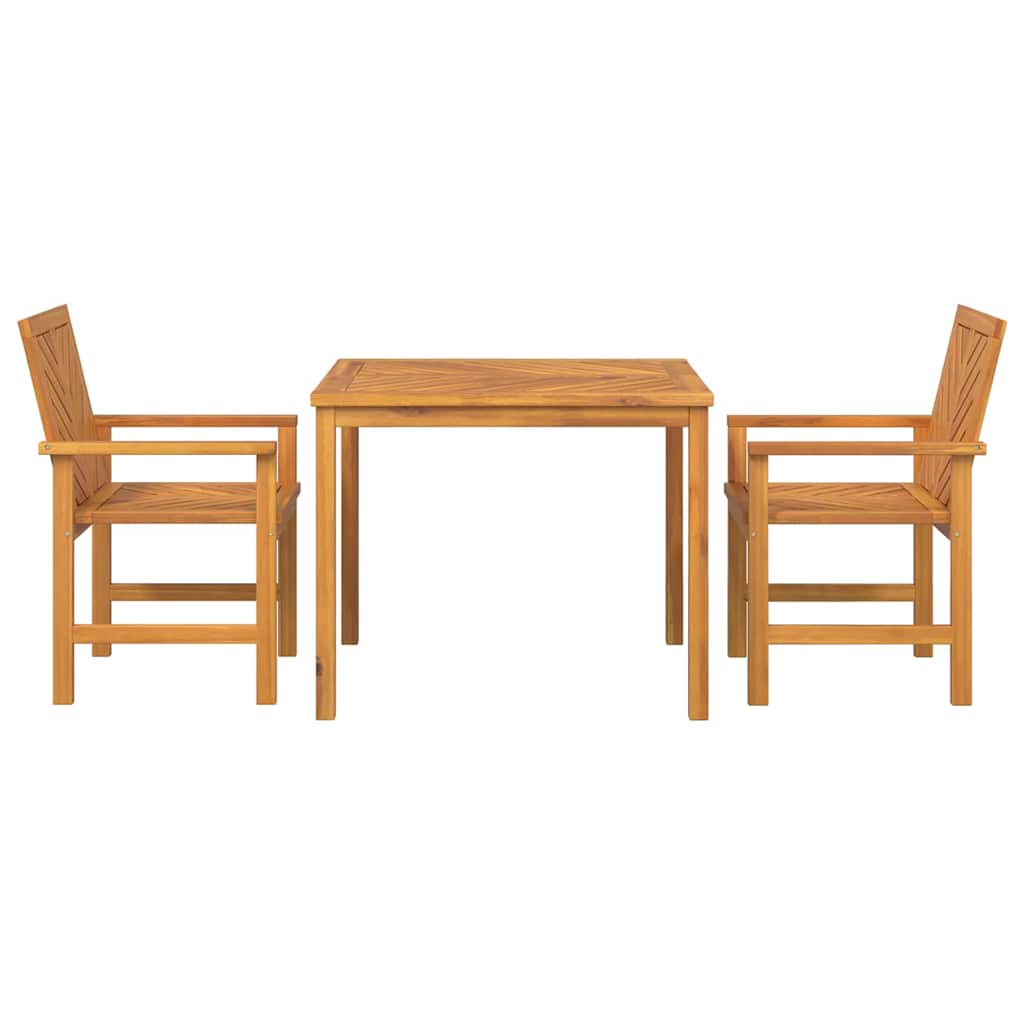 Garten Essgruppe 3 pcs Braun 90 x 90 x 74 cm Akazie Massivholz