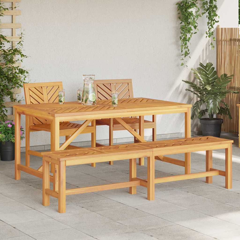 Garten Essgruppe 4 pcs Braun 150 x 90 x 74 cm Akazie Massivholz