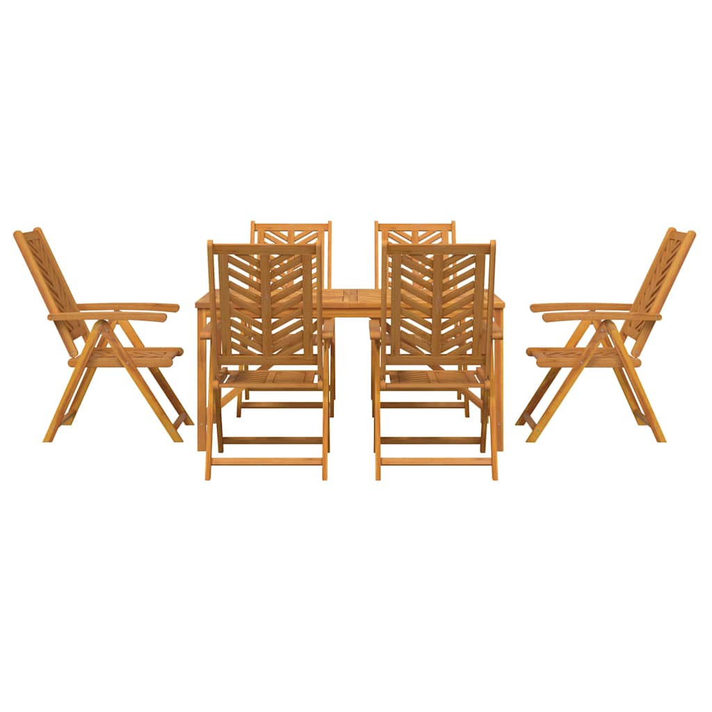 Garten Essgruppe 7 pcs Braun 150 x 90 x 74 cm Akazie Massivholz
