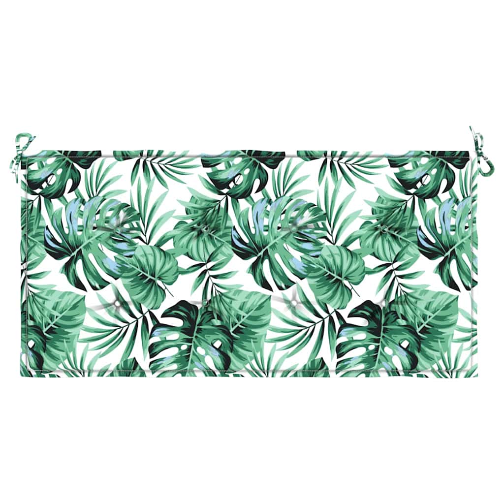 Gartenbank-Auflage Blattmuster 120x50x4 cm Oxford-Gewebe