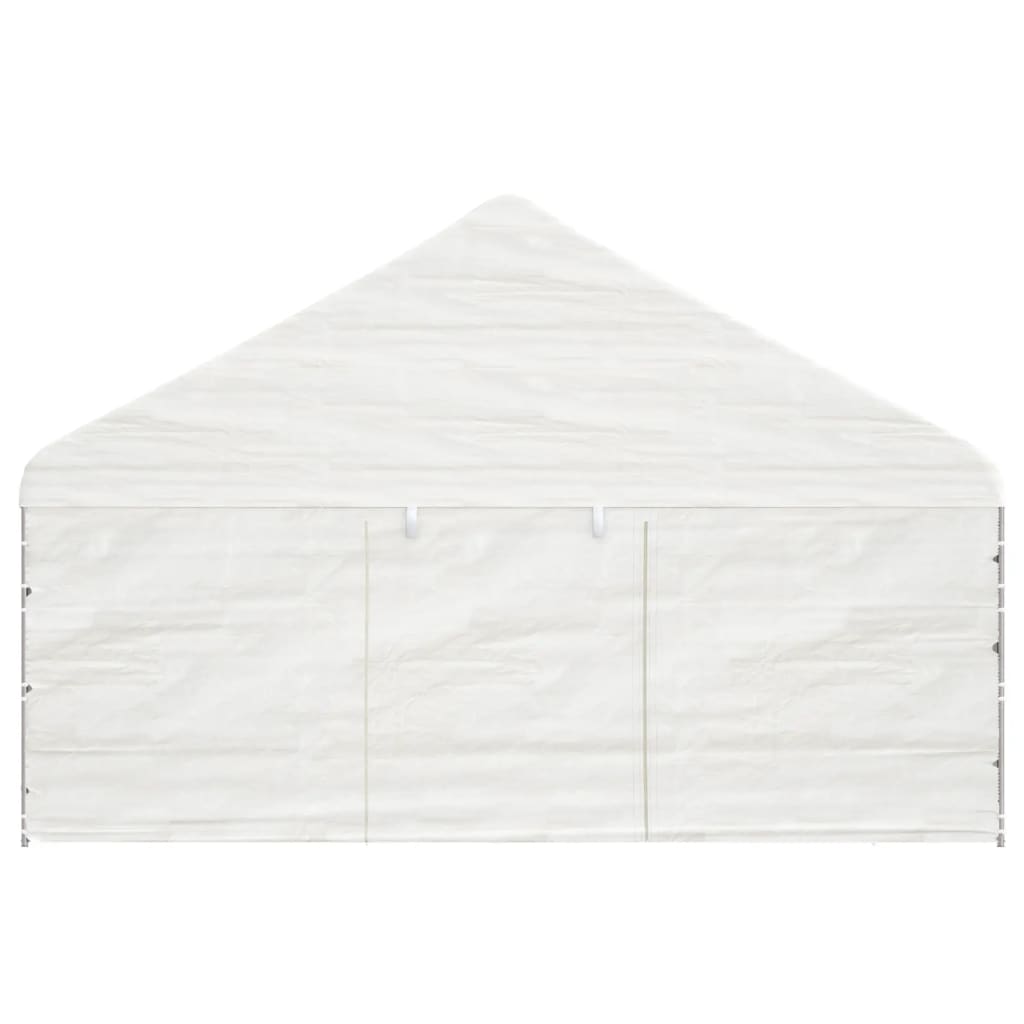 Pavillon mit Dach Weiß 20,07x5,88x3,75 m Polyethylen