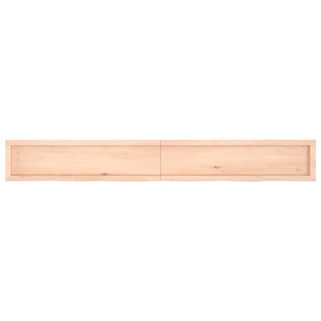 Wandregal 220x30x(2-6) cm Massivholz Eiche Unbehandelt
