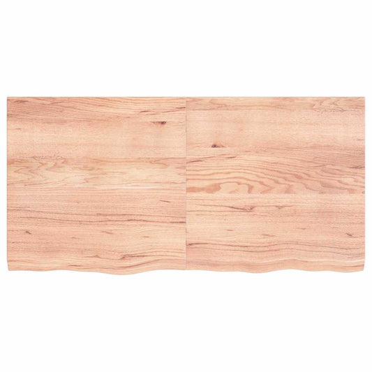 Wandregal Hellbraun 120x60x(2-4) cm Massivholz Eiche Behandelt