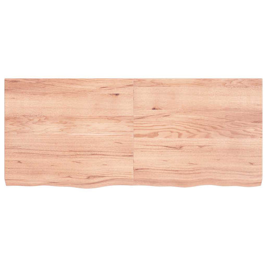 Wandregal Hellbraun 140x60x(2-6) cm Massivholz Eiche Behandelt