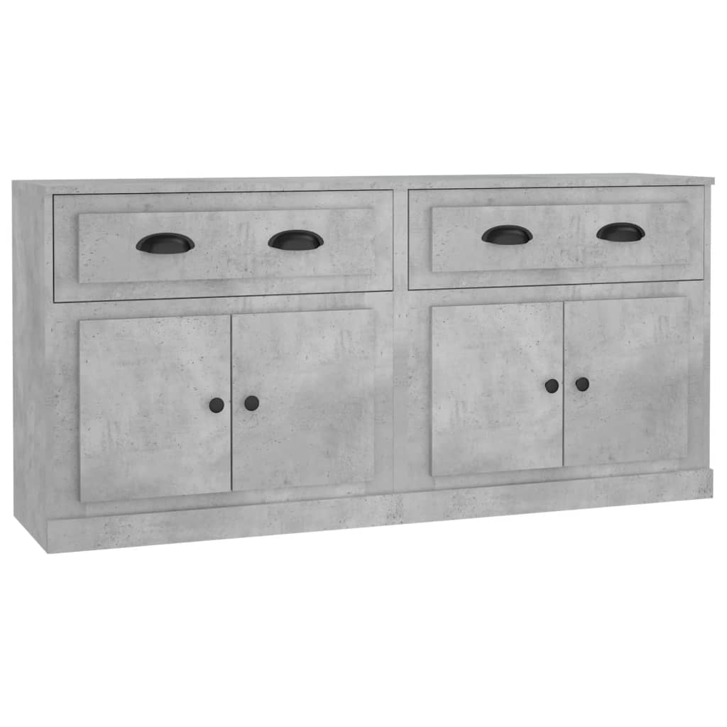 Sideboards 2 Stk. Betongrau Holzwerkstoff