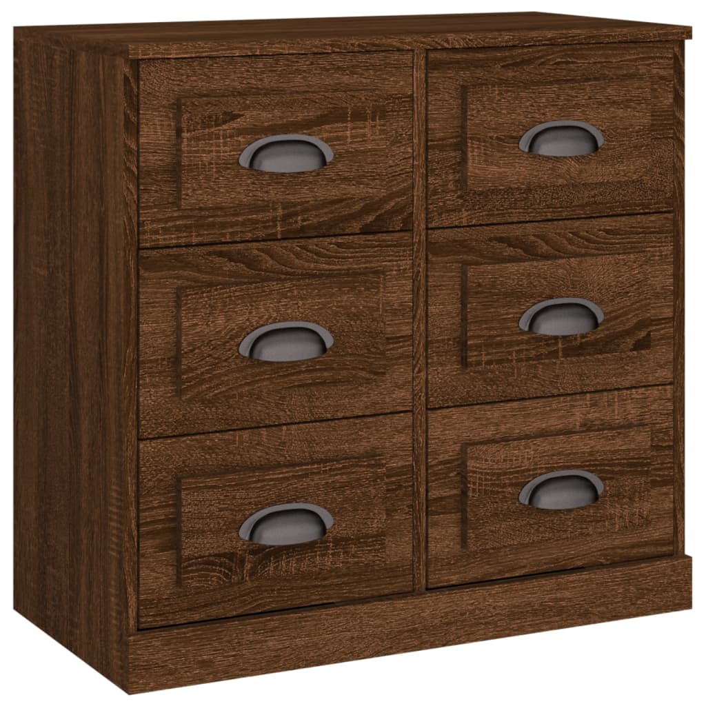 Sideboards 2 Stk. Braun Eichen-Optik Holzwerkstoff