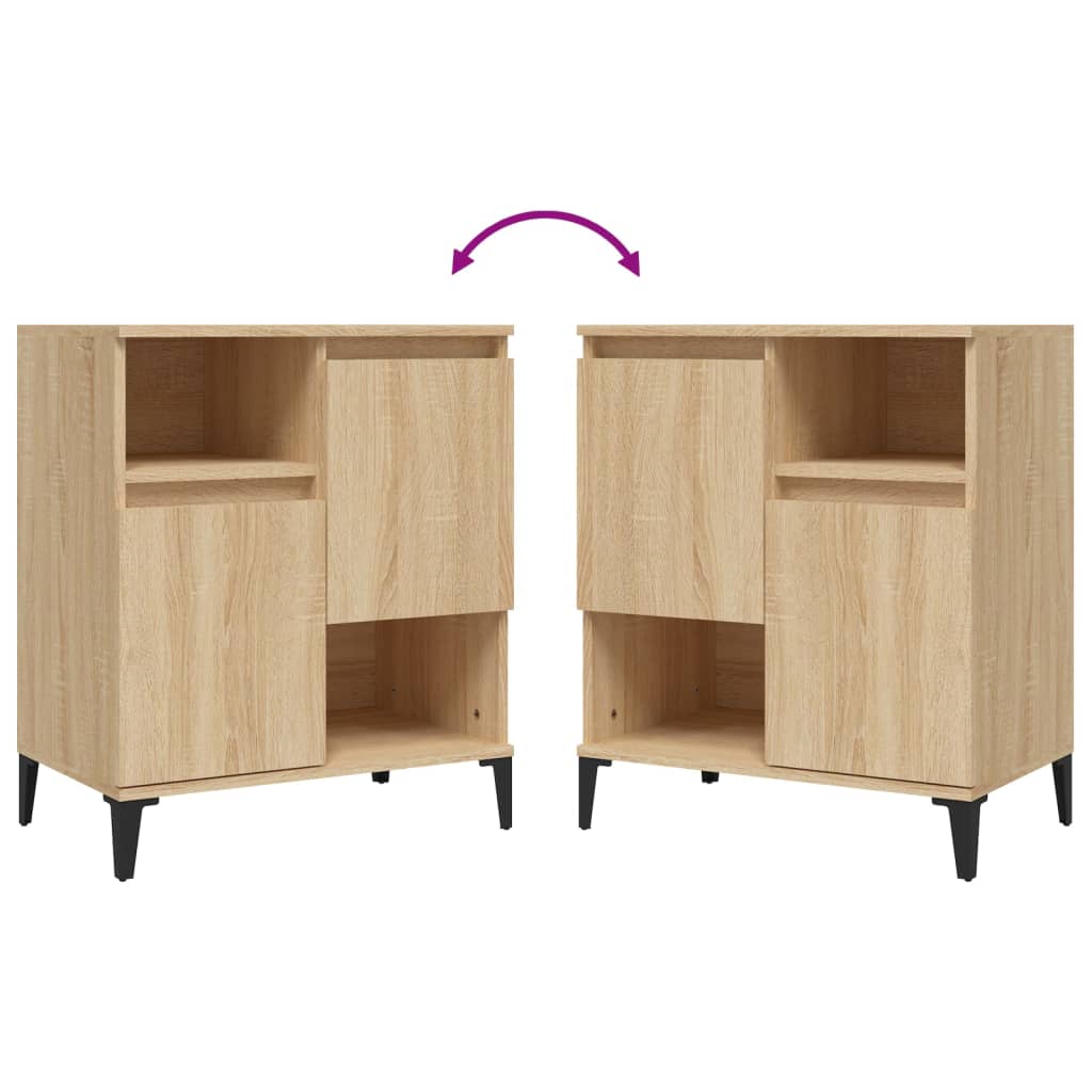 Sideboards 3 Stk. Sonoma-Eiche 60x35x70 cm Holzwerkstoff