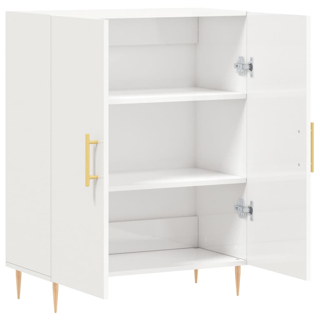 Sideboard Hochglanz-Weiß 69,5x34x90 cm Holzwerkstoff