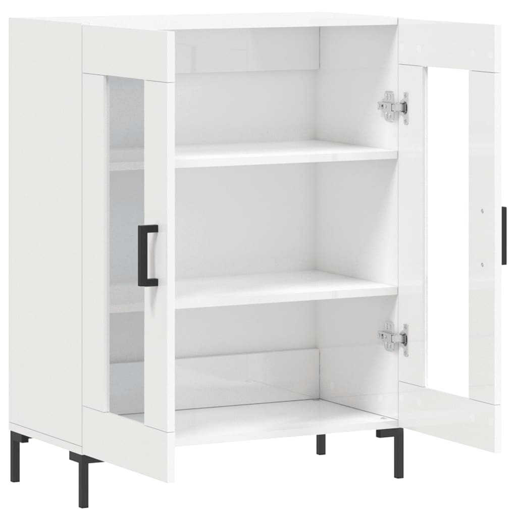 Sideboard Hochglanz-Weiß 69,5x34x90 cm Holzwerkstoff