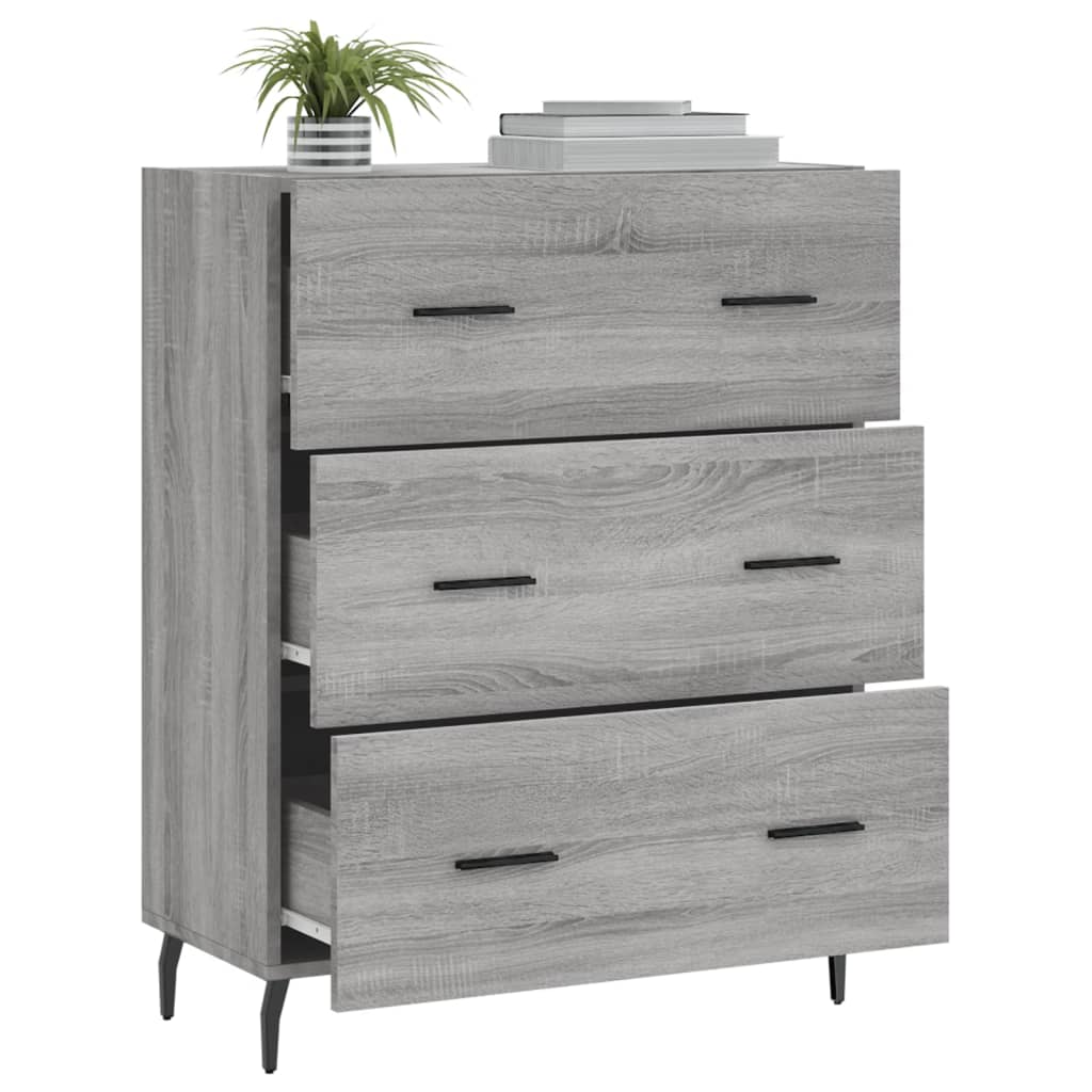 Sideboard Grau Sonoma 69,5x34x90 cm Holzwerkstoff