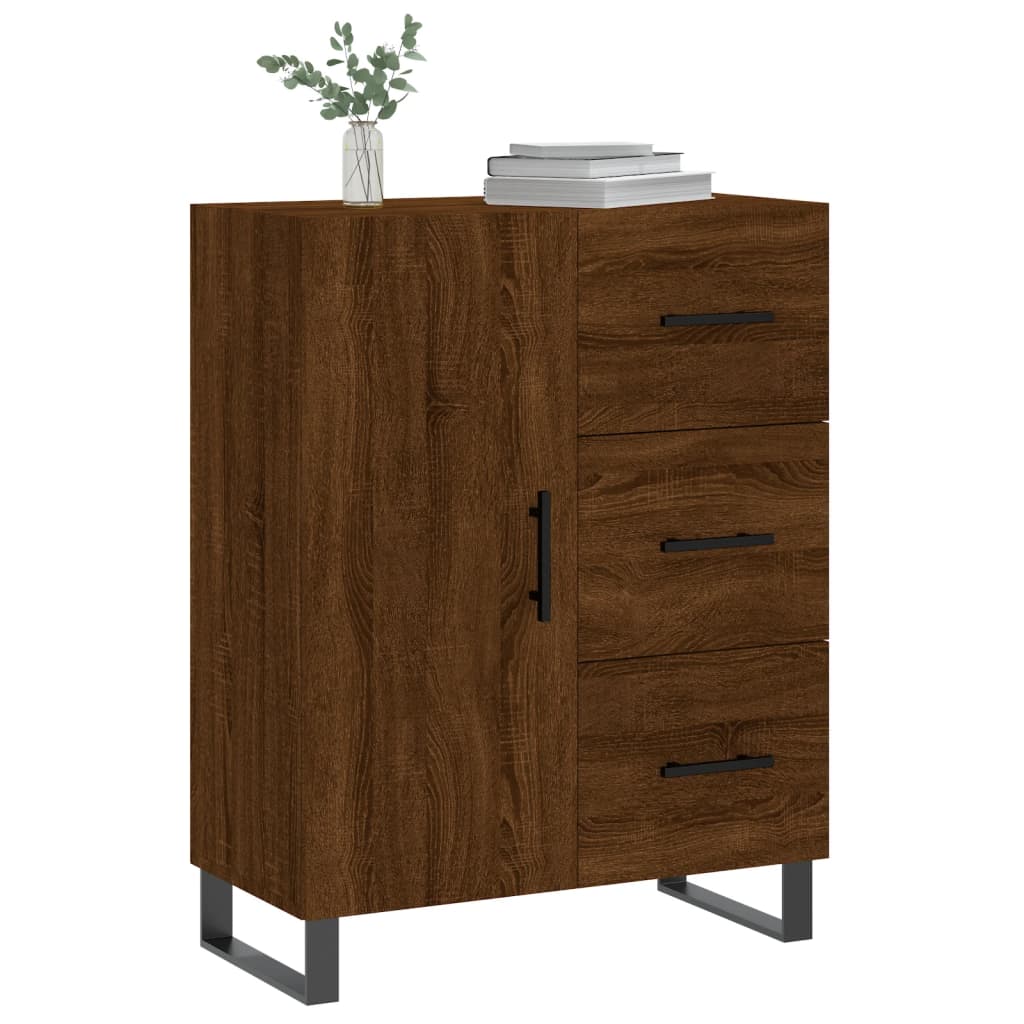Sideboard Braun Eichen-Optik 69,5x34x90 cm Holzwerkstoff